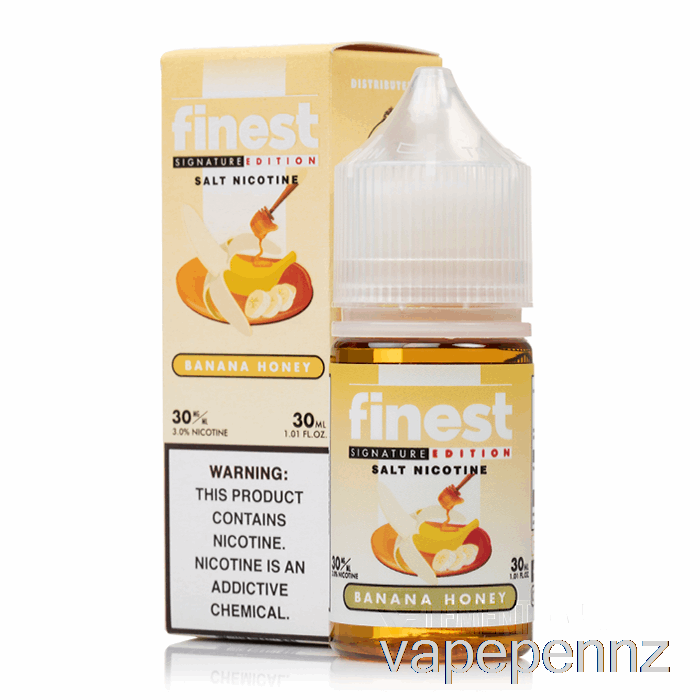 Banana Honey - The Finest Signature Edition Salt Nic - 30mL 30mg VAPE NZ